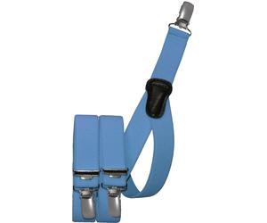 Kinderhosenträger mit 3 Clips hellblau