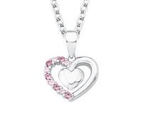 Prinzessin Lillifee Kinder-Kette mit Anhänger Herz 925 Silber rhodiniert Zirkonia mehrfarbig 38 cm - 2017951