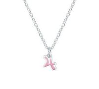 Kinderkette mit Zahl 4 aus Sterlingsilber, Emaille