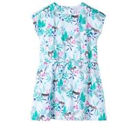 Kinderkleid Ecru und Dunkles Minzgrün 116
