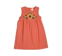 Kinderkleid GOTS zertifiziert - Bio-Baumwolle, Ockergelb, ärmellos mit Eulenmotiv | Walkiddy Blau 116