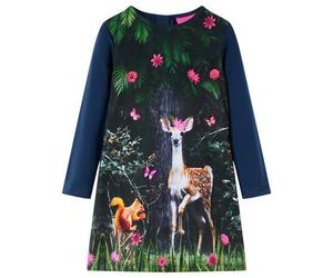 Kinderkleid mit Langen Ärmeln Marineblau 116