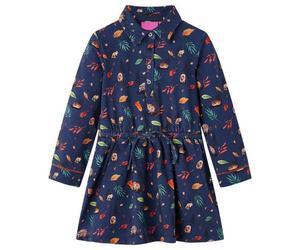 Kinderkleid mit Langen Ärmeln Marineblau 128