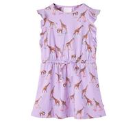 Kinderkleid mit Rüschenärmeln und Taillenband Lila 104