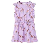 Kinderkleid mit Rüschenärmeln und Taillenband Lila 116