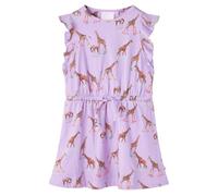 Kinderkleid mit Rüschenärmeln und Taillenband Lila 116