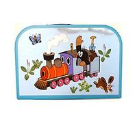 Kinderkoffer 16298 "Maulfwurf mit der Eisenbahn" blau gross 30 cm