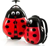 Kinderkoffer HEYS "Travel Tots, Marienkäfer", Gr. B/H/T: 34cm x 46cm x 23cm 14 l, rot, Polycarbonat-Verbundwerkstoff, festlich, Koffer Kinderkoffer, Heys Kindertrolley Kinder Reisegepäck (82453900-0)