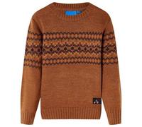 Kinderpullover Gestrickt Cognac 128