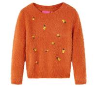 Kinderpullover Gestrickt Dunkelorange 116