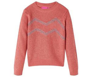 Kinderpullover Gestrickt Mittelrosa 128