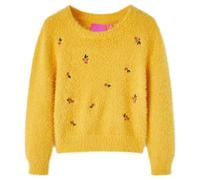 Kinderpullover Gestrickt Ocker 128