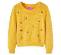 Kinderpullover Gestrickt Ocker 140