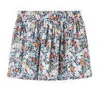 vidaXL Kinderrock Mädchen Blumenmuster A-Linie Minirock Dunkelblau Größe 104