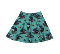 Kinderrock GOTS zertifiziert, grün, Piratenschiff-Allover, weich & bequem, Sommerlook - Walkiddy Grün 116