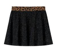 Kinderrock mit Bund in Leopardenmuster Schwarz 128