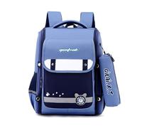 Kinderrucksack 27L Schulranzen ab 4 Jahre, Jungen Mädchen Grundschule - Nachtreflektierende Sicherheitsstreifen & Federmäppchen - FANDARE Rucksack für Kindergarten & Schulbedarf Jeansblau