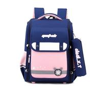 Kinderrucksack 27L Schulranzen ab 4 Jahre, Jungen Mädchen Grundschule - Nachtreflektierende Sicherheitsstreifen & Federmäppchen - FANDARE Rucksack für Kindergarten & Schulbedarf Blau mit Rosa