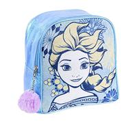 Kinderrucksack Frozen - Mit Reißverschluss - 18 x 21 x 10 cm - Kleiner Rucksack mit Glitzer und Bommel - Verstellbare Schulterträger - Original Produkt in Spanien Designed