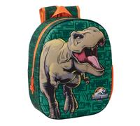 Kinderrucksack Jurassic World Dunkelgrün 27 x 33 x 10 cm 3D