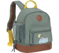 Kinderrucksack LÄSSIG "Adventure, Bus, Mini Backpack", Damen, Gr. B/H/T: 25cm x 27cm x 16cm, grün (olive), Polyester, Rucksäcke Kinderrucksack, PETA-approved vegan (28354641-0)