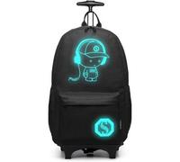 Kinderrucksack Trolley Rädern Schulrucksack Jungen Schwarz Koffer