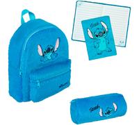 Kinderrucksack UNDERCOVER "Lilo & Stitch Plüsch", Damen, Gr. B/H/T: 20cm x 20cm x 10cm, lilo, stitch, Polyester, Rucksäcke Kinderrucksack, Rucksack + Plüsch Schlamperetui + Plüsch Notizbuch A5 (915103