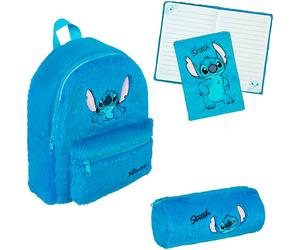 Kinderrucksack UNDERCOVER "Lilo & Stitch Plüsch", Damen, Gr. B/H/T: 20cm x 20cm x 10cm, lilo, stitch, Polyester, Rucksäcke Kinderrucksack, Rucksack + Plüsch Schlamperetui + Plüsch Notizbuch A5 (915103