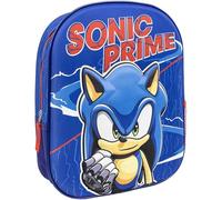 Kinderrucksack von Sonic, Blau, Reißverschluss, 25 x 31 x 10 cm, Kinderrucksack mit 3D-Details, gepolsterte Griffe, entworfen in Spanien, Estándar,
