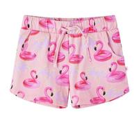 vidaXL Kindershorts Kordelzug Flamingo-Schwimmring Kinder Shorts Hose Hellrosa 128