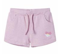 Kindershorts mit Kordelzug Mädchen Shorts Sommer Kurze Hose Sporthose Lila 128