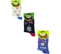 Kindersöckchen 3er Pack 23-26 Eule Farbsortierung 4