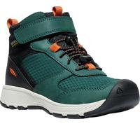 KEEN Unisex-Child Skua Mid Waterproof Hiking Boots, Ponderosa Pine/Gold Flame, 38