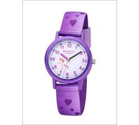 Kinderuhr - Mädchen - Violett Herzen