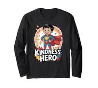 Kindness Hero Cartoon Superheld Schule Kinder Langarmshirt