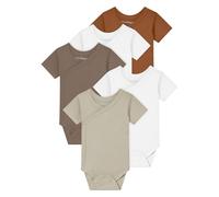 Kindsgard Wickelbody kurzarm „trunder“ - 5er-Pack - 100% Bio-Baumwolle - OEKO-TEX zertifiziert - weich, atmungsaktiv & hautfreundlich - Baby Body mit Druckknöpfen