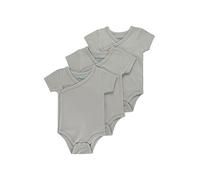 Kindsgard Wickelbody kurzarm „trunder“ - Grau 50 - 3er-Pack aus Jersey - 100% Bio-Baumwolle - OEKO-TEX zertifiziert - unisex Baby Body - ideal für Erstausstattung & Neugeborene