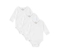 Kindsgard Wickelbody langarm - Weiß 68 - 3er-Pack für Babys - aus 100% Bio-Baumwolle - OEKO-TEX zertifiziert - weich, hautfreundlich & pflegeleicht - unisex Baby Body mit Druckknöpfen