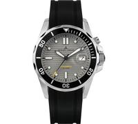 Jacques Lemans Herrenuhr Hybromatic Diver Silikonband Schwarz 1-2170B