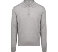 King Essentials The Robert Long Sleeve Poloshirt Merino Grau - Größe L Grau L