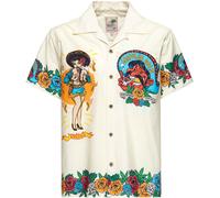 King Kerosin Herren Hawaii Hemd · Hawaiian Shirt · Artwork · Print · Mexico · Pinup · Retro · Vintage · Rockabilly · 50s · Kurzarm · Reverskragen · Biker · Trucker · Acapulco Gold