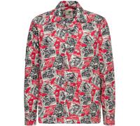 King Kerosin AOP Vintage Hawai Hemd KKI45054 Dark Red-M
