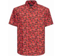 King Kerosin Biker Soul Kurzarmhemd, rot, Größe 2XL für Männer