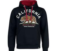 King Kerosin Hoodie - California Motor State (DE/NL/SE/PL, Alphanumerisch, M, Regular, Regular, Schwarz)