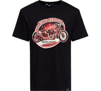 King Kerosin Classic T-Shirt Fp "Bobber Garage" KKI41054 Black-5XL