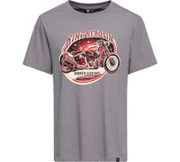 King Kerosin Classic T-Shirt Fp "Bobber Garage" KKI41054 Steel Grey-XL