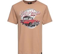 King Kerosin Classic T-Shirt Fp "Kk Edsel" KKI31001 Latte-3XL