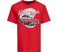 King Kerosin Classic T-Shirt Fp "Kk Edsel" KKI31001 Red-5XL