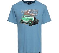 King Kerosin Classic T-Shirt "Hot Rod Service" KKI31002 Smoke Blue-4XL