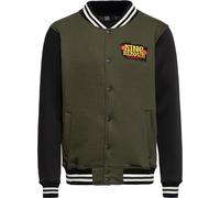 King Kerosin College Sweat Jacke "Big Kahunas" KKI44061 Oil Green-XL